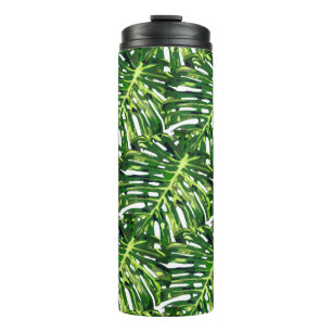 Tropical Monstera Leaves Thermal Tumbler Vacation