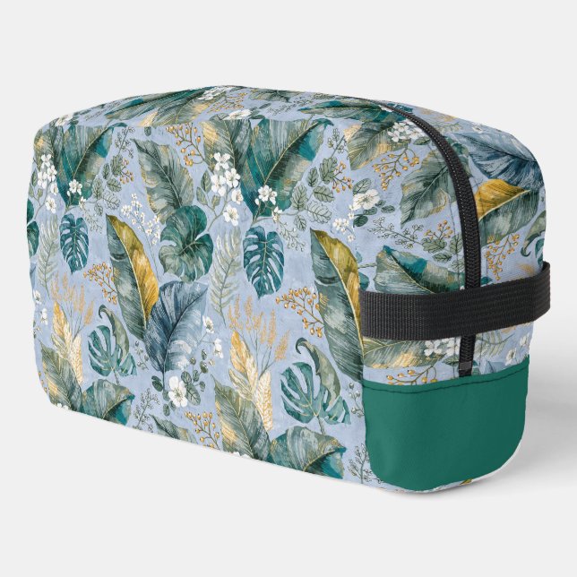Tropical Monstera Palms  Dopp Kit (Left Corner)