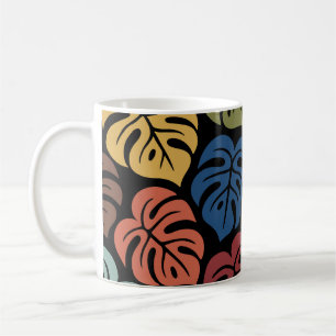 Tropical Monstera Pattern Coffee Mug