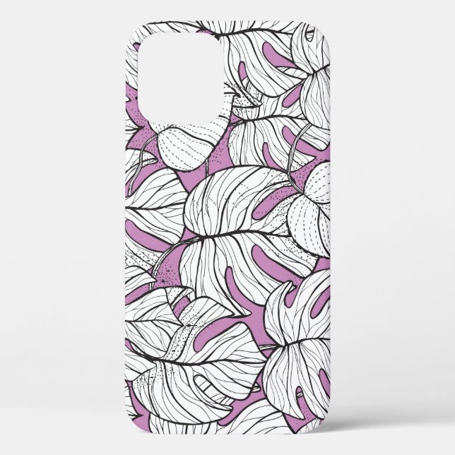 Tropical Monstera Plant Repeat Pattern Case-Mate iPhone Case (Back)