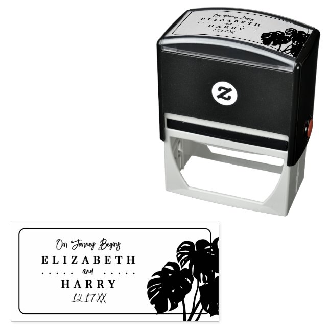 Tropical Monstera Self-inking Stamp (In Situ)