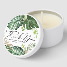 Tropical Monstera Summer Bridal Shower Thank You