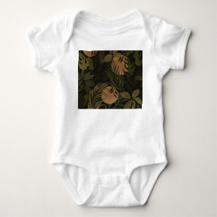 Tropical Moon Palm: Night Seamless Pattern Baby Bodysuit