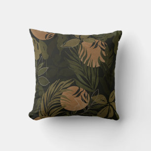Tropical Moon Palm: Night Seamless Pattern Cushion