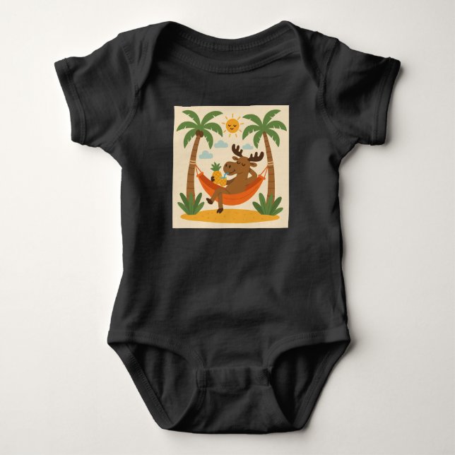 Tropical Moose-cation – Relaxed Summer Tee for Kid (Front)