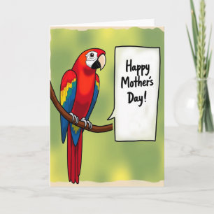Tropical Mothers Day Bird Card