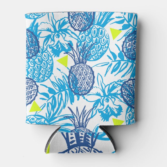 Tropical motif, colourful seamless pattern. can cooler (Front)