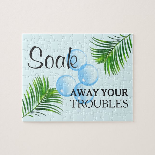 Tropical Motivational Laundry Room Sign Jigsaw Puzzle (Horizontal)