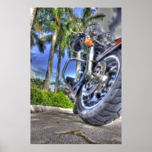 Tropical Motorcycle Poster