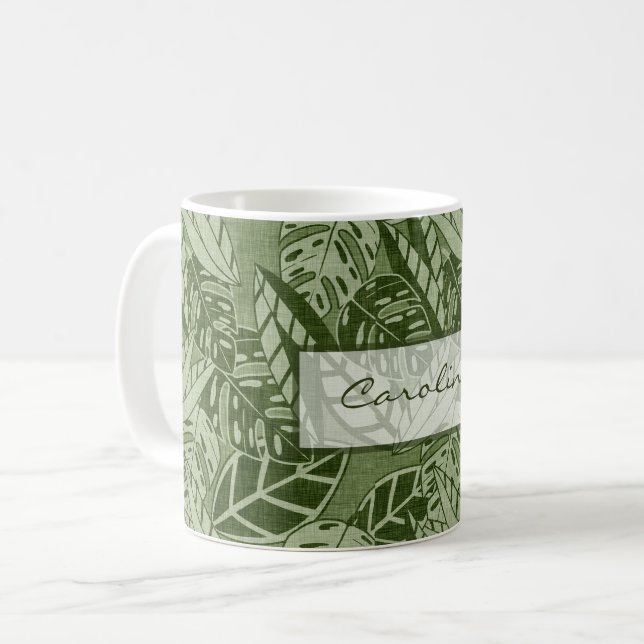Tropical mug with your name (Front Left)