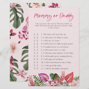 Tropical Mummy Or Daddy Baby Game