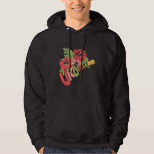 Tropical Music Guitar Instrument Hawaiian Ukulele Hoodie