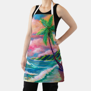 Tropical Na Pali Coast of Kauai Kitchen Apron