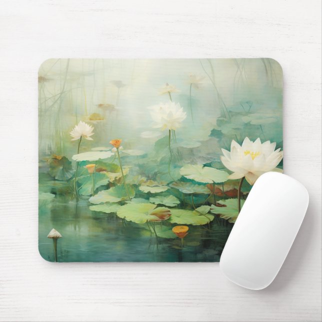 Tropical Nature Foliage Landscape Mouse Mat (With Mouse)