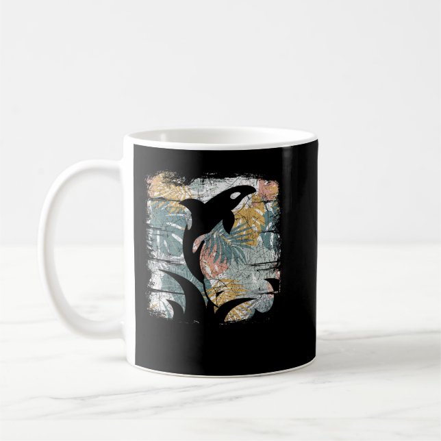 Tropical Nature Pattern Exotic Summer Vacation Wha Coffee Mug (Left)
