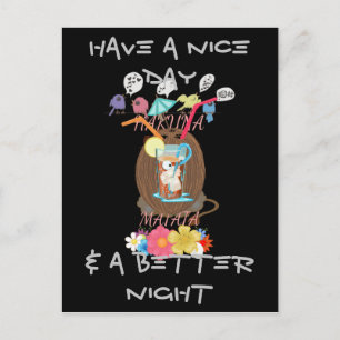 Tropical Nature's Bounty" Coconut Lemonade Art Postcard