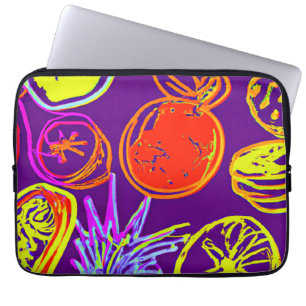 Tropical Neon Fruits Patterns Laptop Sleeve