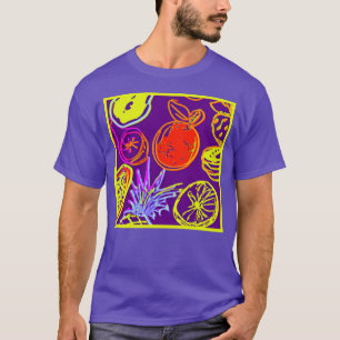 Tropical Neon Fruits Patterns T-Shirt