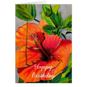 Tropical Neon Hibiscus flower