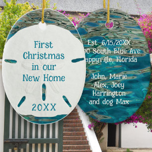 Tropical New Home Established Christmas Ceramic Tree Decoration