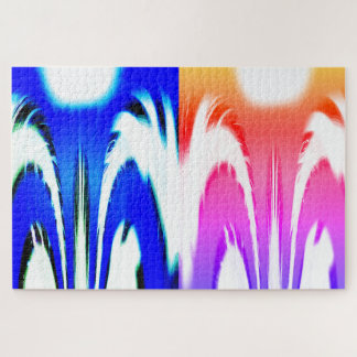 Tropical night and day art jigsaw puzzle