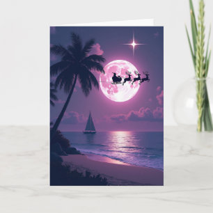 Tropical Night Christmas Card