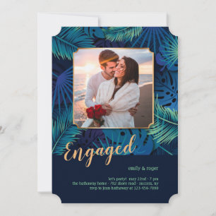 Tropical Night Engagement Party Invitation
