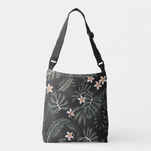 Tropical Night Flora: Exotic Vintage. Crossbody Bag