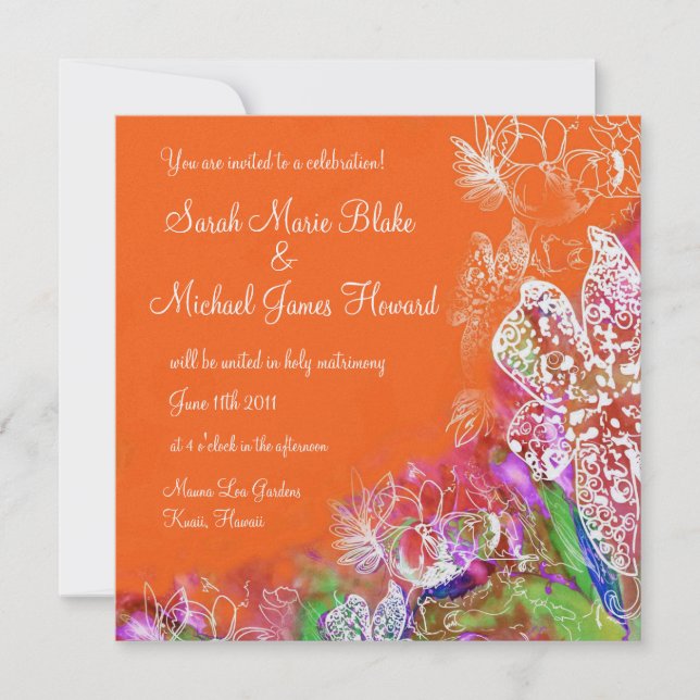 Tropical Oasis Invitation (Front)