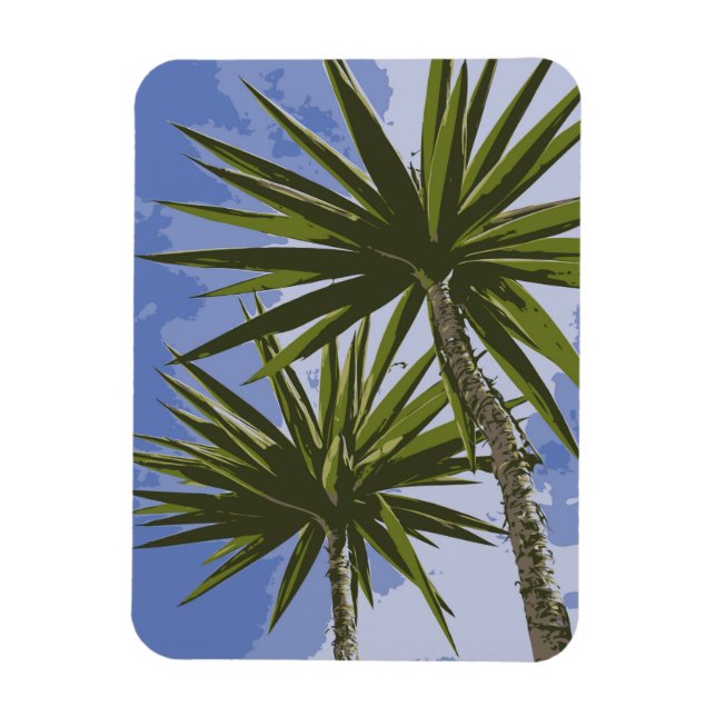 Tropical Oasis  Palm Trees Magnet (Vertical)