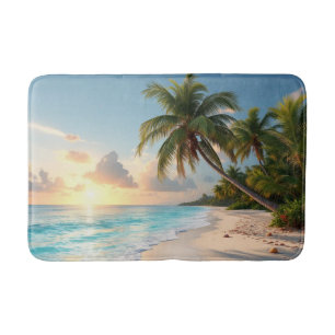 Tropical Ocean Beach Bath Mat
