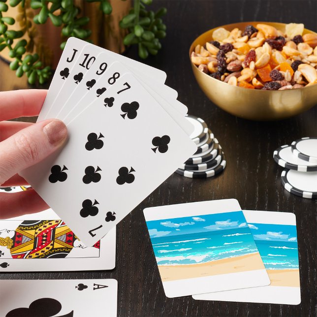 Tropical Ocean Beach Scene Coastal Landscape  Playing Cards (Creator Uploaded)