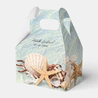 Tropical Ocean Beach Seashell Wedding Favour Box