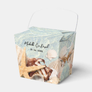 Tropical Ocean Beach Seashell Wedding Favour Box