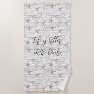 Tropical Ocean Beach Starfish Beach Towel
