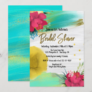 Tropical Ocean Breeze Bridal Shower Invitation