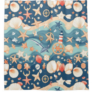 Tropical Ocean Breeze Shower Curtain