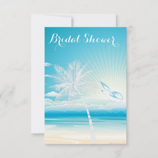 TROPICAL OCEAN DREAMS Bridal Shower Invitation (Front)