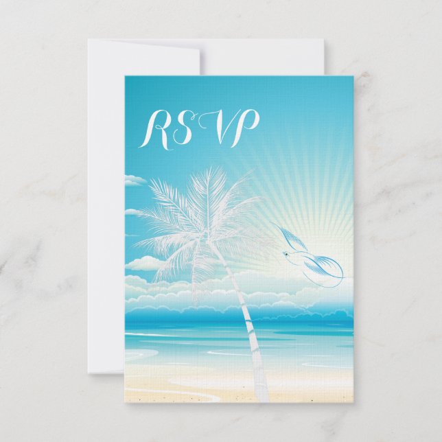 TROPICAL OCEAN DREAMS RSVP Wedding (Front)