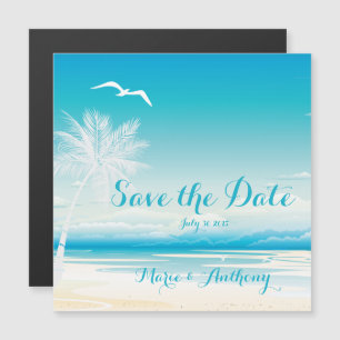 TROPICAL OCEAN DREAMS Save the Date Magnetic Invitation