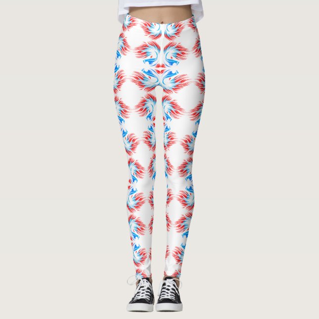Tropical Ocean Fish ~ Exotic Aquatic Sea Life Leggings (Front)