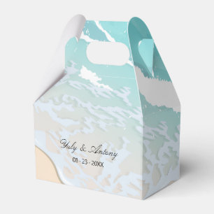 Tropical Ocean Island Wedding Party Gift Favour Box