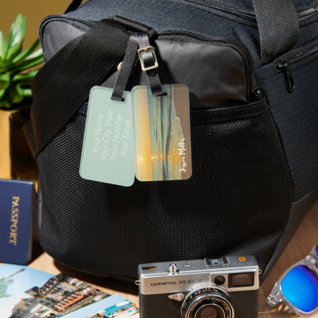 Tropical Ocean  Luggage Tag (Front & Back)