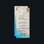 Tropical ocean sand beach starfish wedding programme<br><div class="desc">Tropical ocean sand beach starfish wedding ceremony Program.
You can add your own text to personalise.</div>