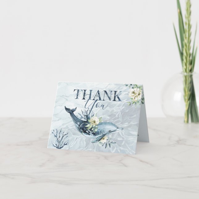 Tropical Ocean Sea life Thank You Note Cards (Front)