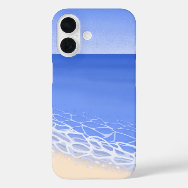 Tropical Ocean Waves & Beach Sand Phone Case (Back)
