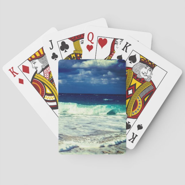 Tropical Ocean Waves Playing Cards (Back)
