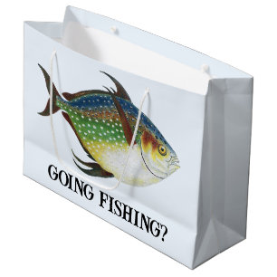 Tropical Opah Fish, Vintage Marine Aquatic Animal Large Gift Bag