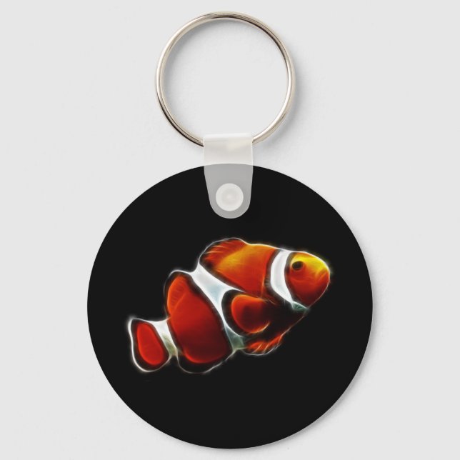Tropical Orange Clownfish Clown Fish Key Ring (Front)