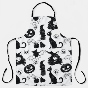 Tropical Orange Grey: Vintage Pattern Apron